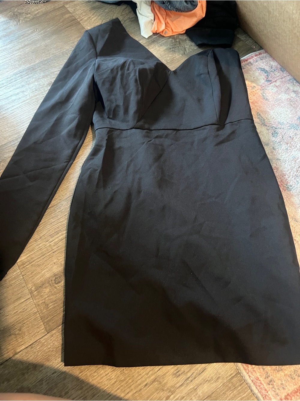 Do + be black one shoulder mini dress
